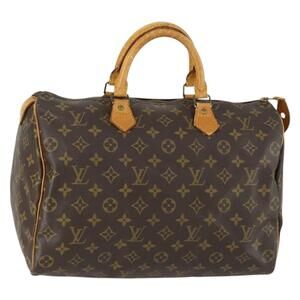 LOUIS VUITTON Monogram Speedy 35 Hand Bag M41524 LV Auth am10387